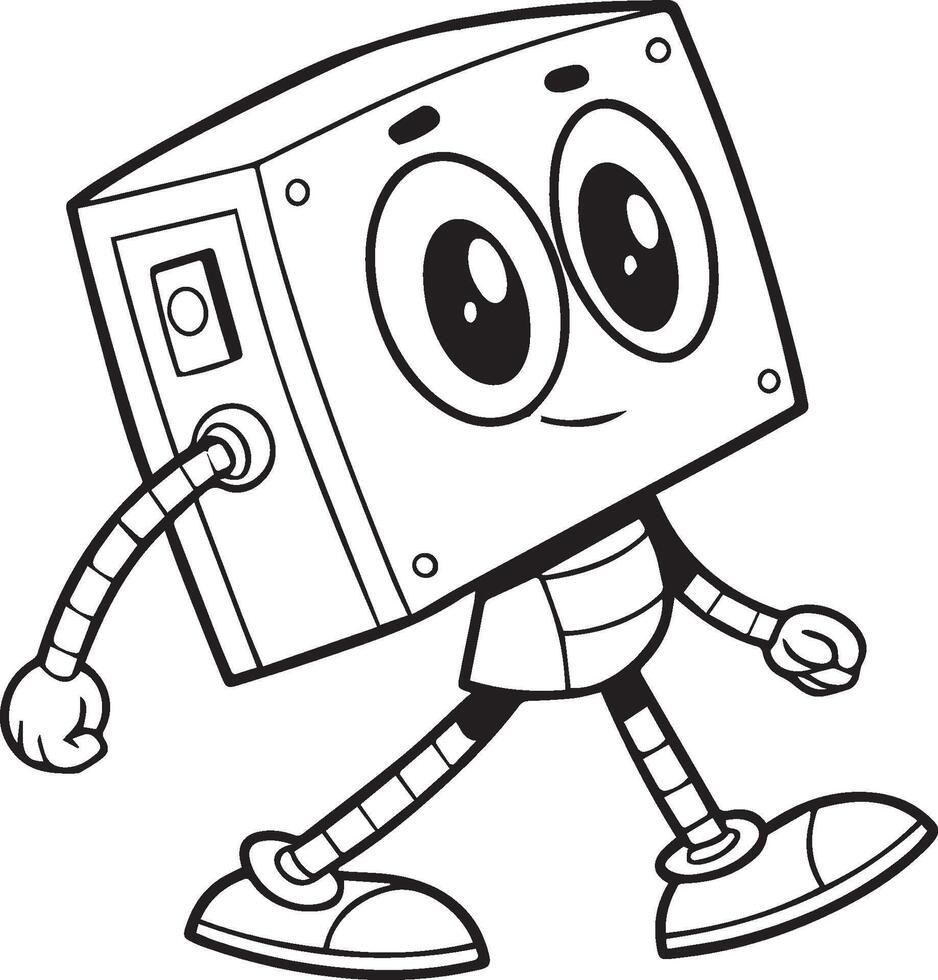 a cartoon character with two arms and two legs vector