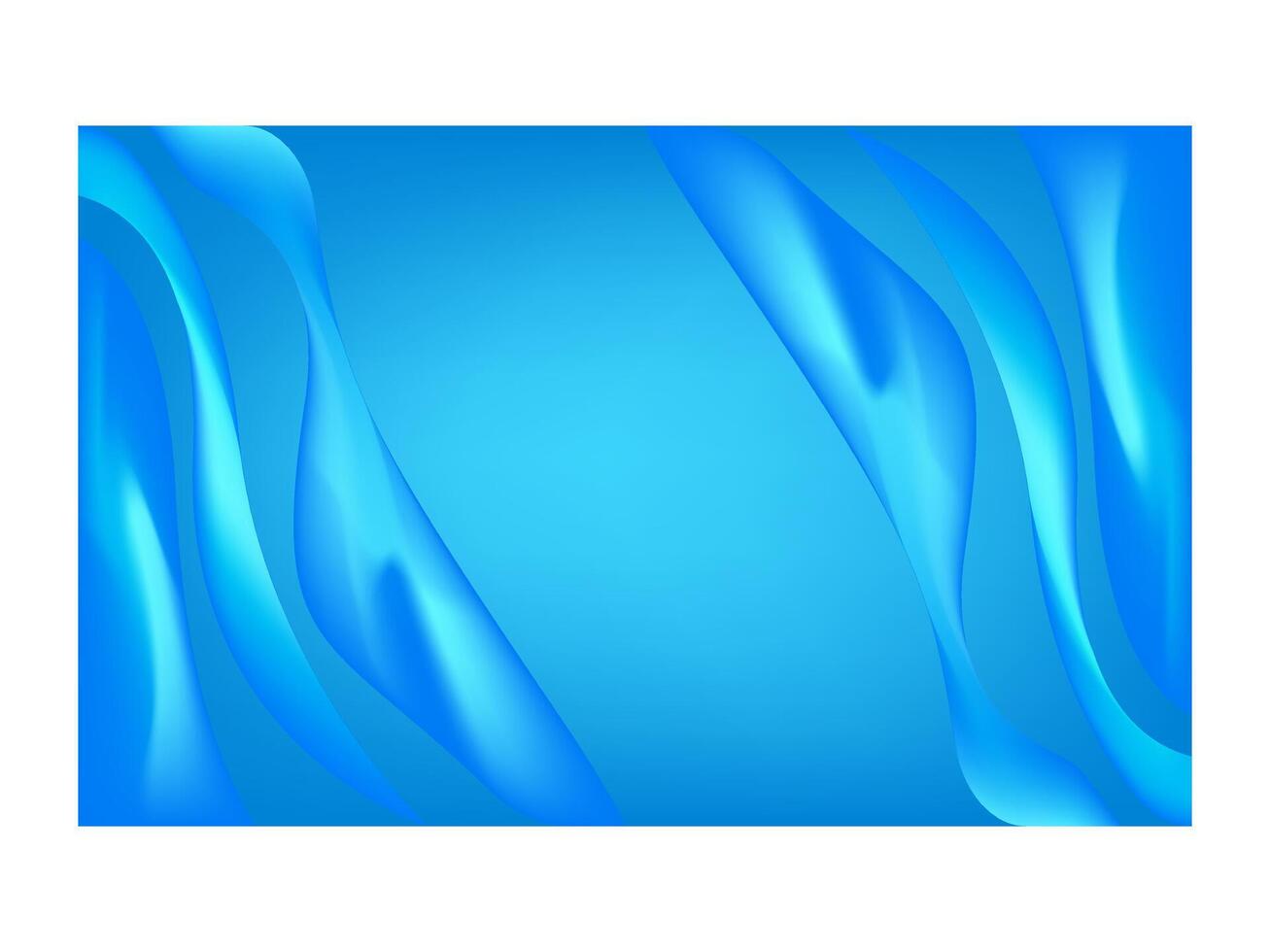 Abstract gradient mesh liquid blur background watercolor curve of wave blue sea ocean vector