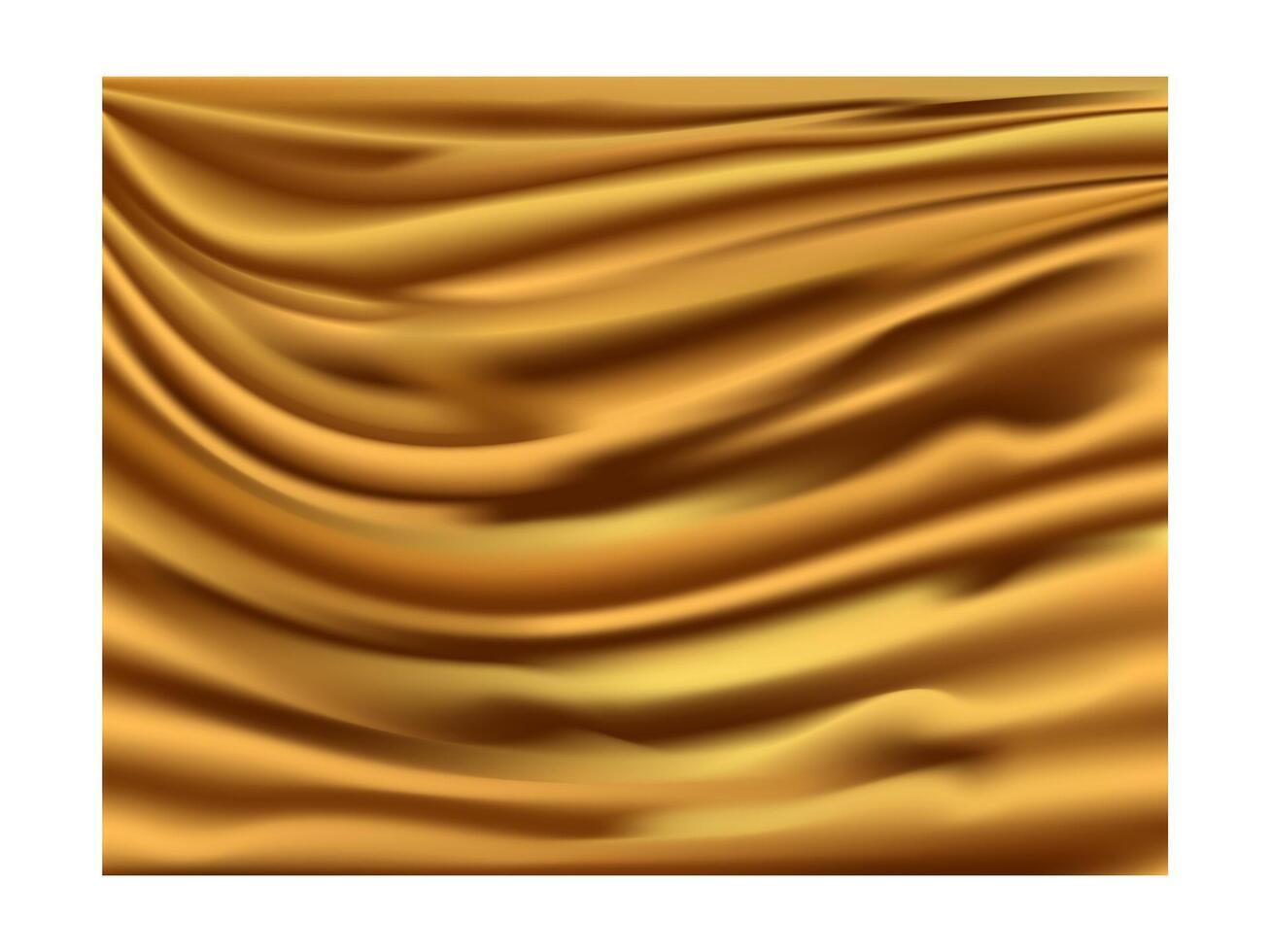 golden silk fabric background template vector