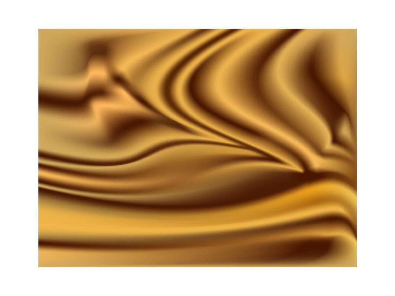 Abstract Vibrant Smooth golden silk fabric color wavy liquid background Gradient mesh. Modern template for posters, ad banners, brochures, flyers, covers, wallpaper design vector