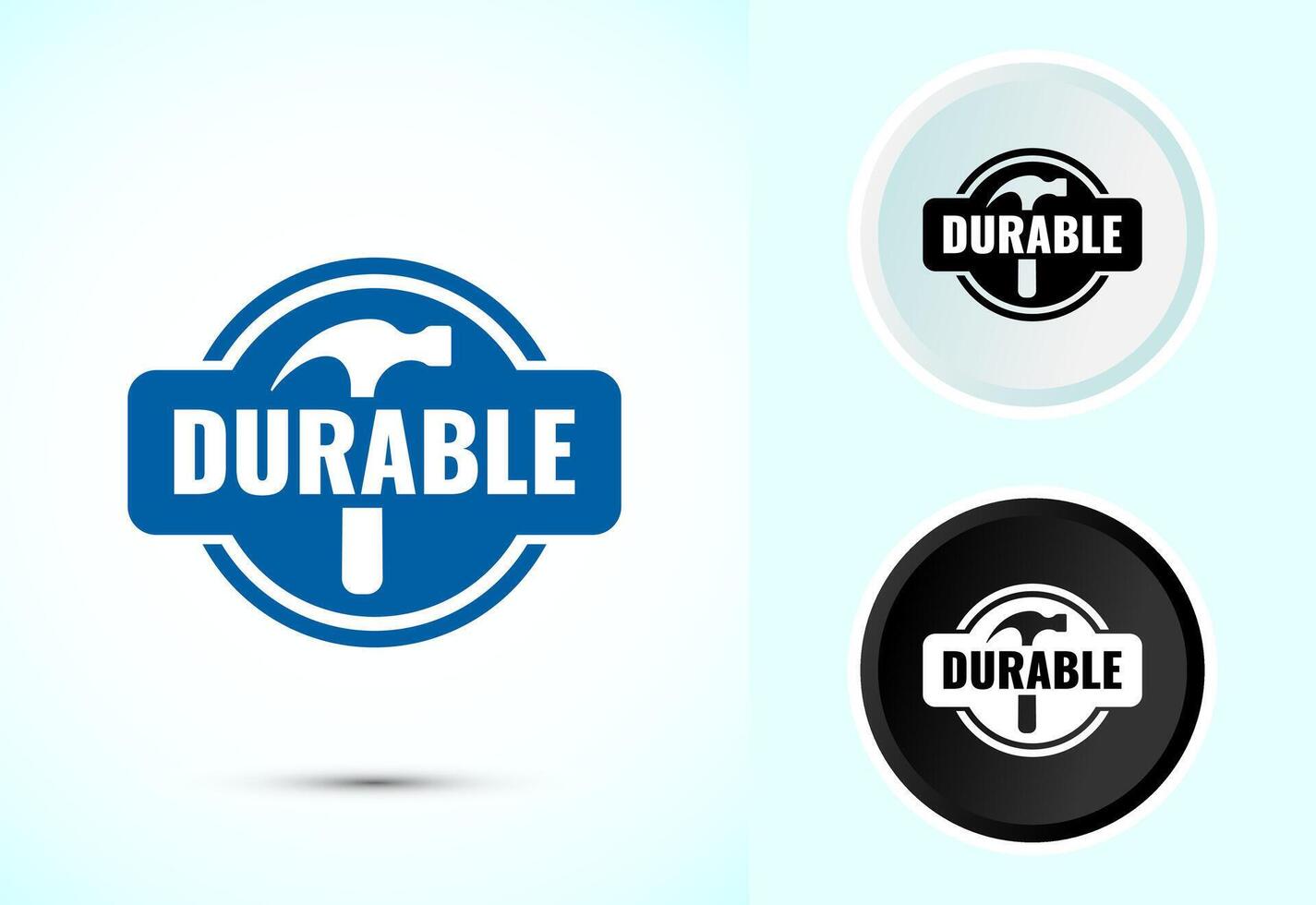 Durable icon, Durable logo badge for product design element vector