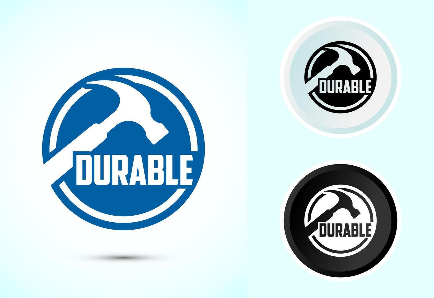 Durable icon design, Durable logo badge for product design vector