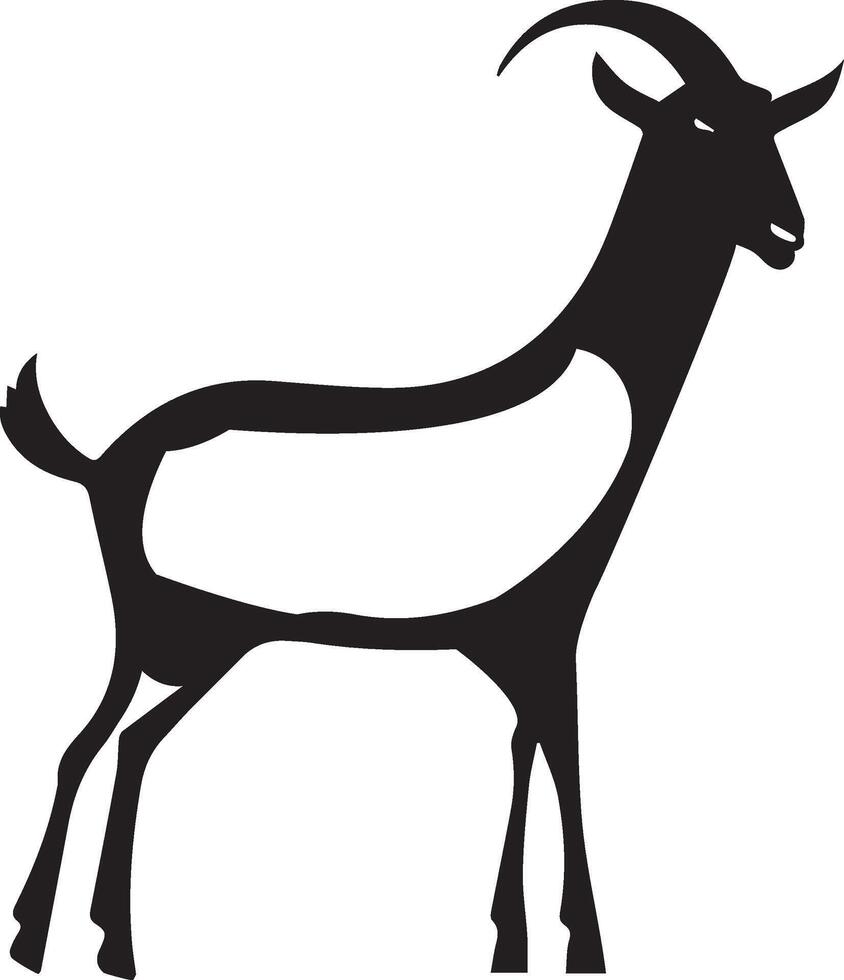 Editable Goat clipart symbol vector