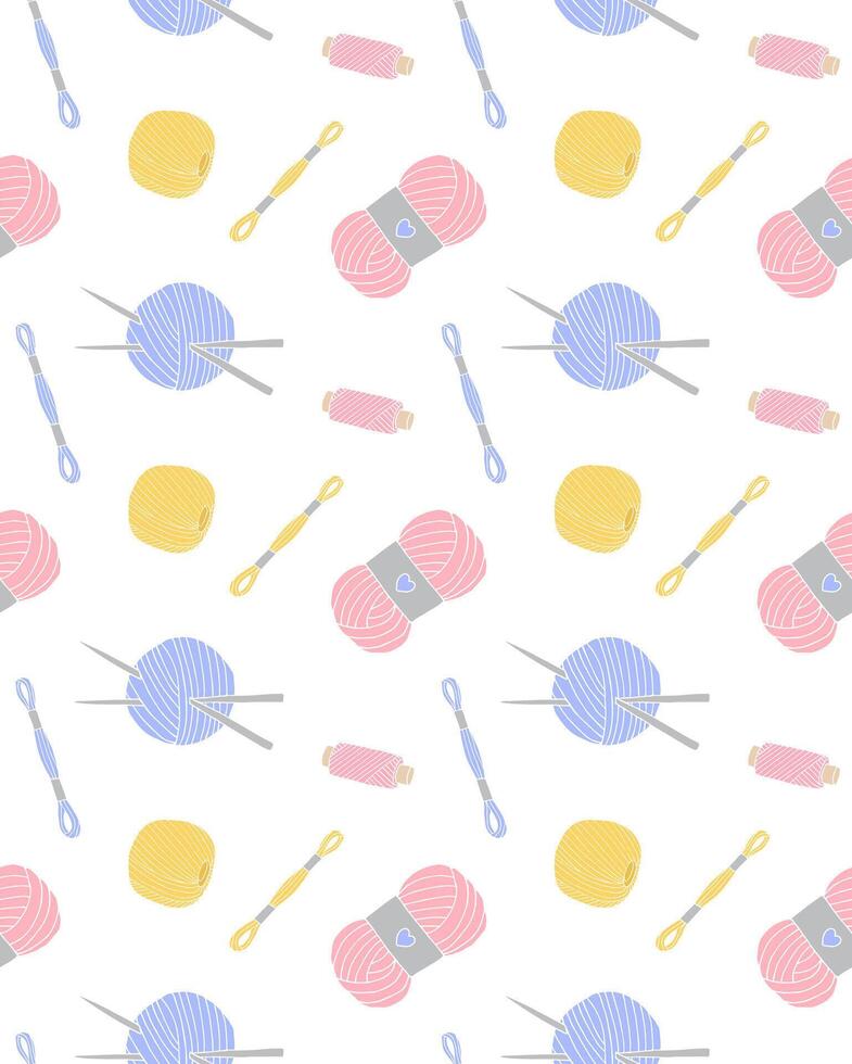 Seamless pattern of threads vector