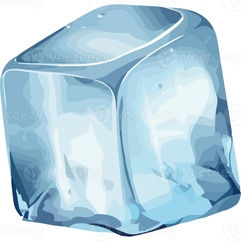 Frozen ice cube icon on transparent background isolated png