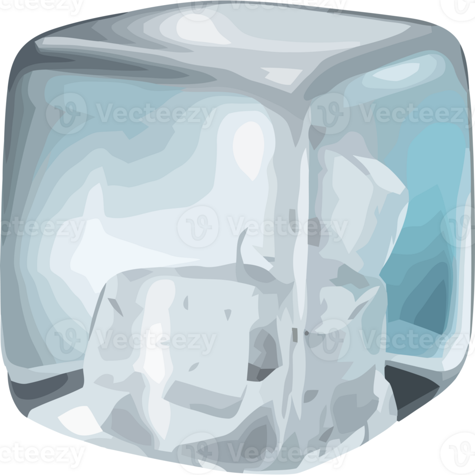 Frozen ice cube icon isolated design png