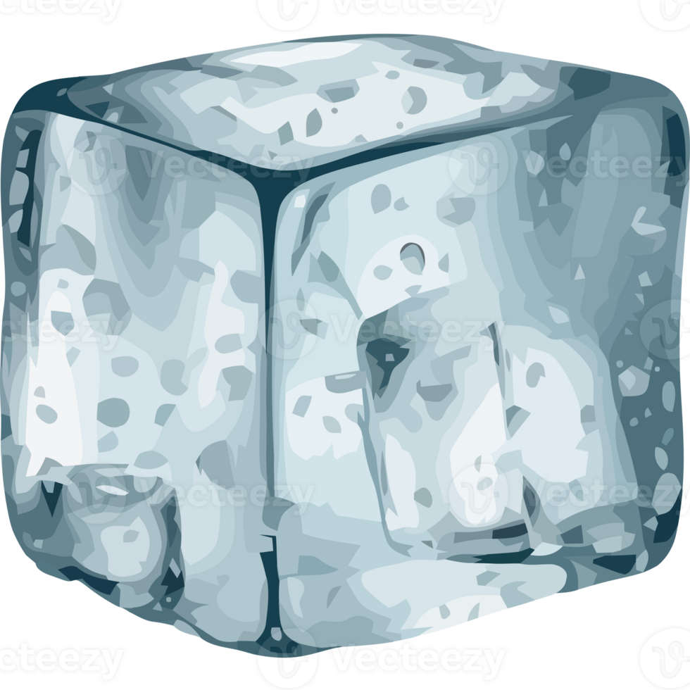 Solid ice cube symbolizes winter frozen drink icon isolated png