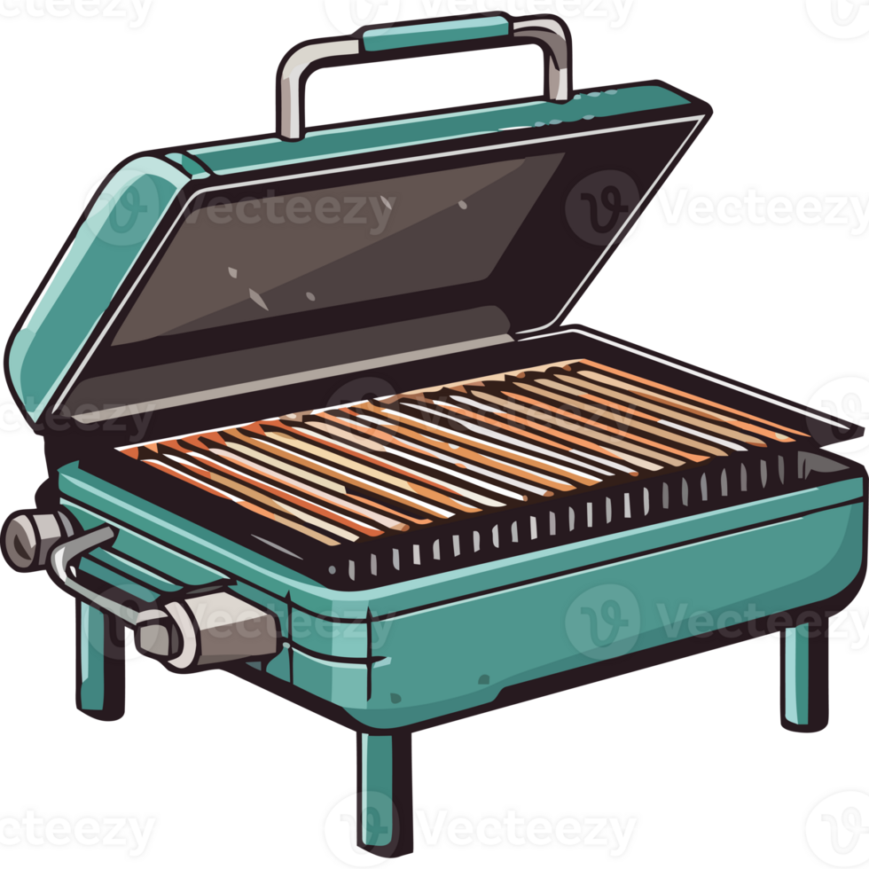 Grilled meat on barbecue icon isolated png