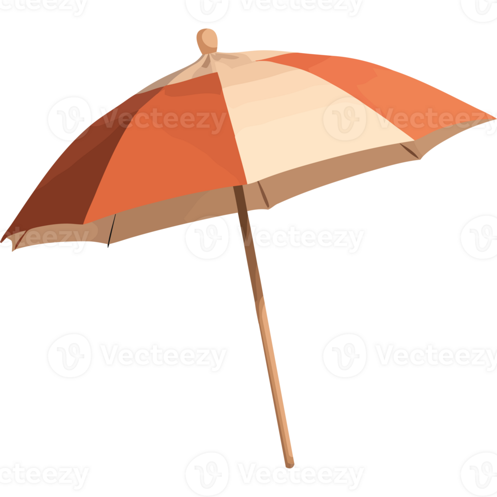 An orange and white umbrella icon isolated png
