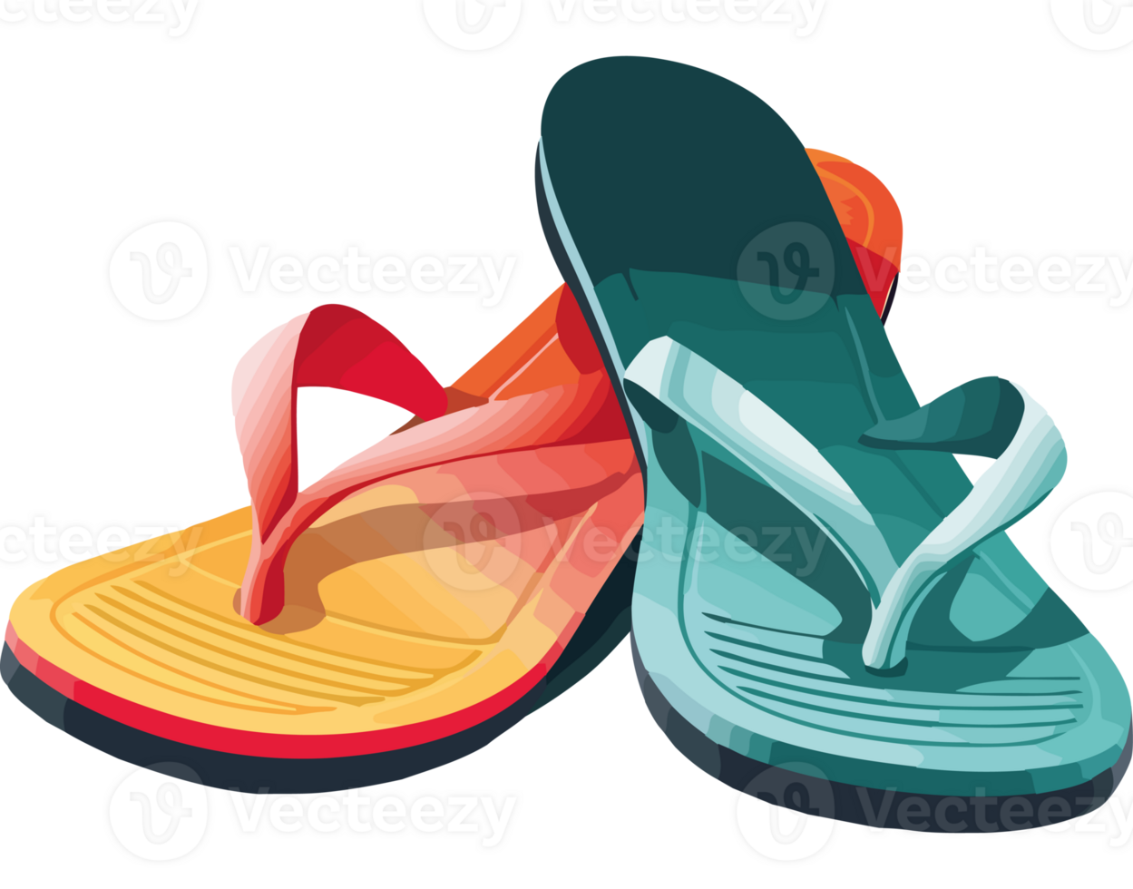 Comfortable sandals for summer vacations icon isolated png