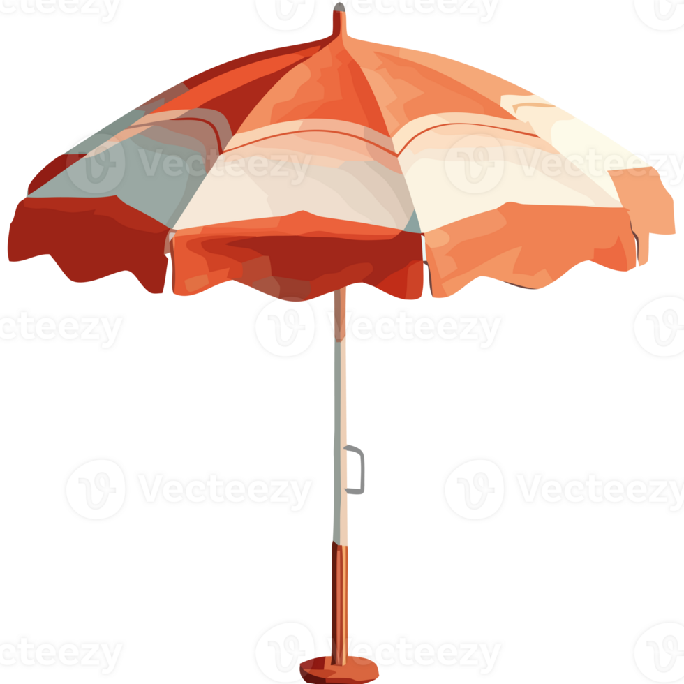 An orange and white umbrella on a black background png