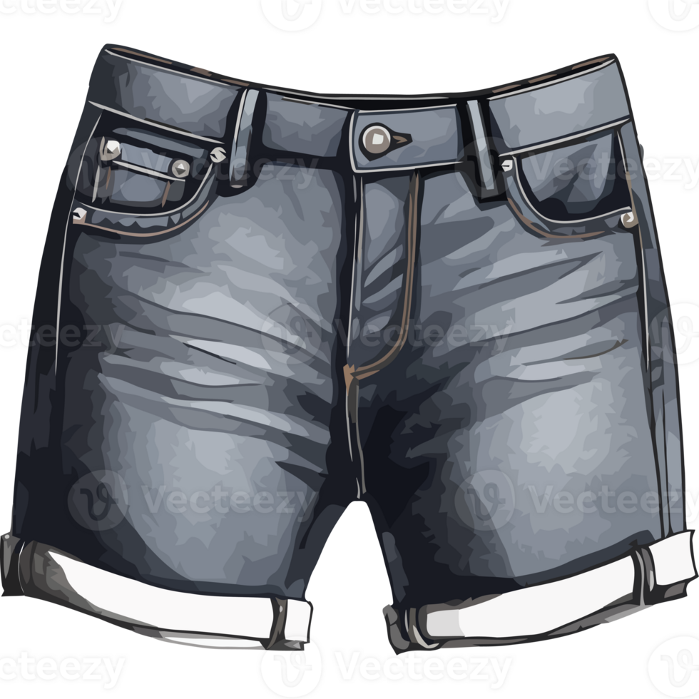 Denim jeans with pockets, a modern design icon isolated png