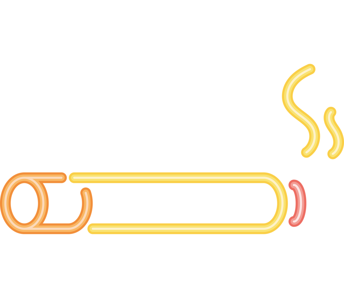 A neon cigarette icon design isolated png