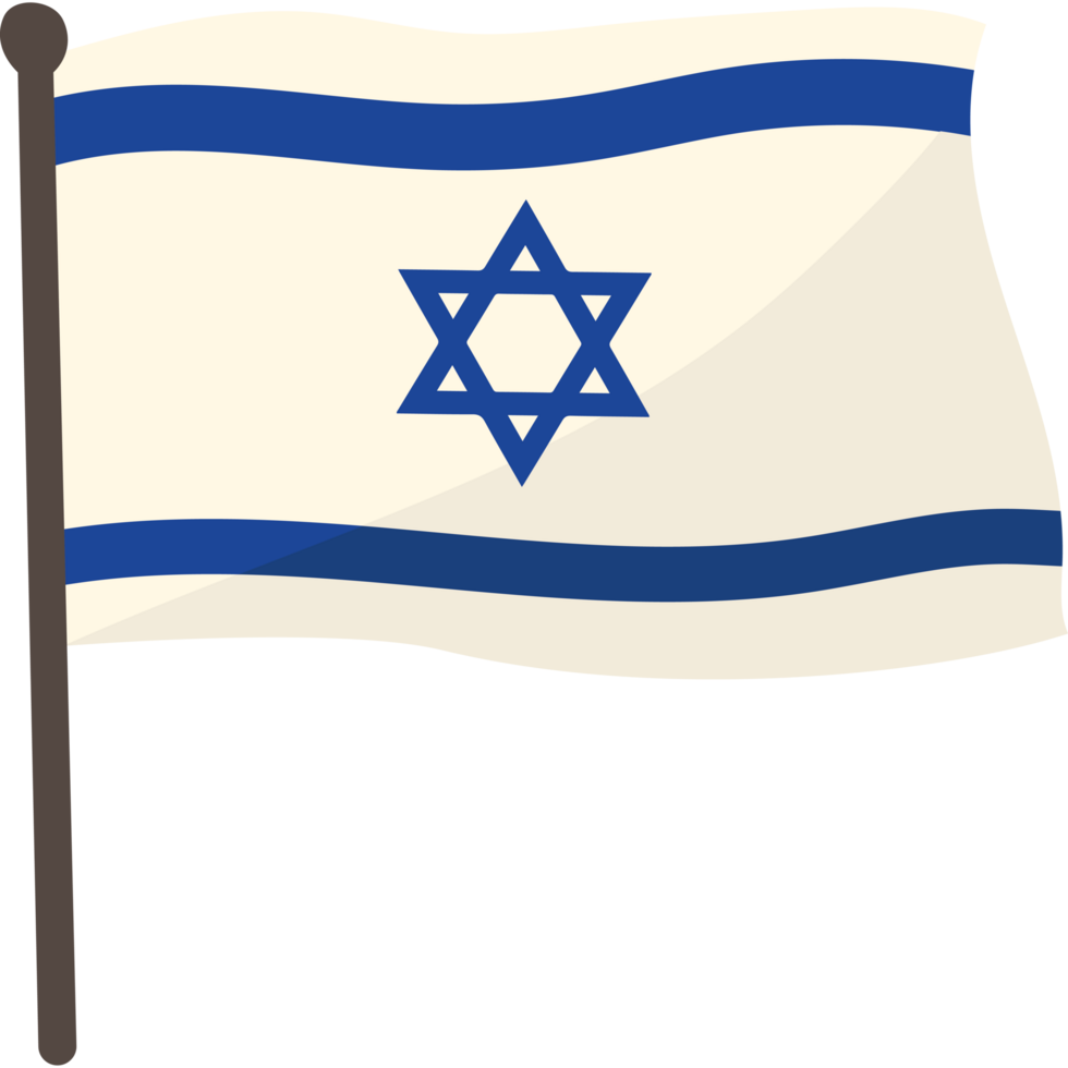 Israel flag icon design isolated png