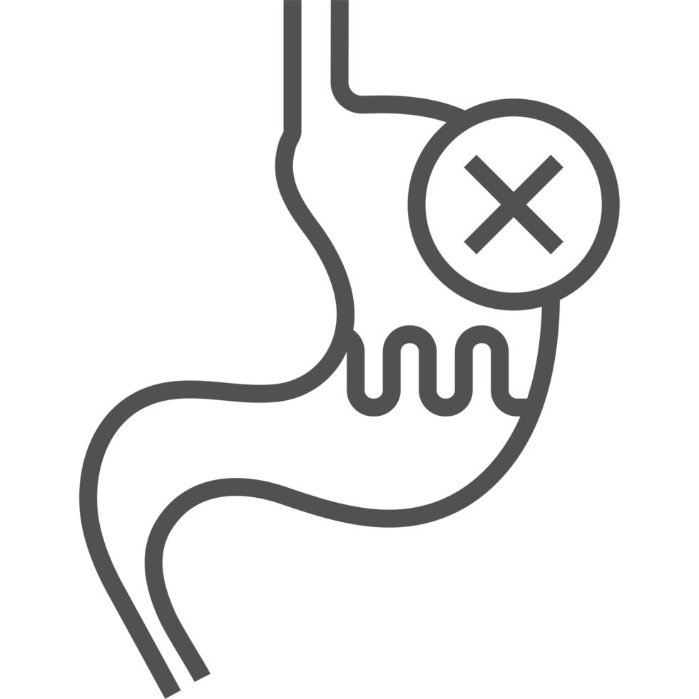 anorexia icon of stomach isolated png