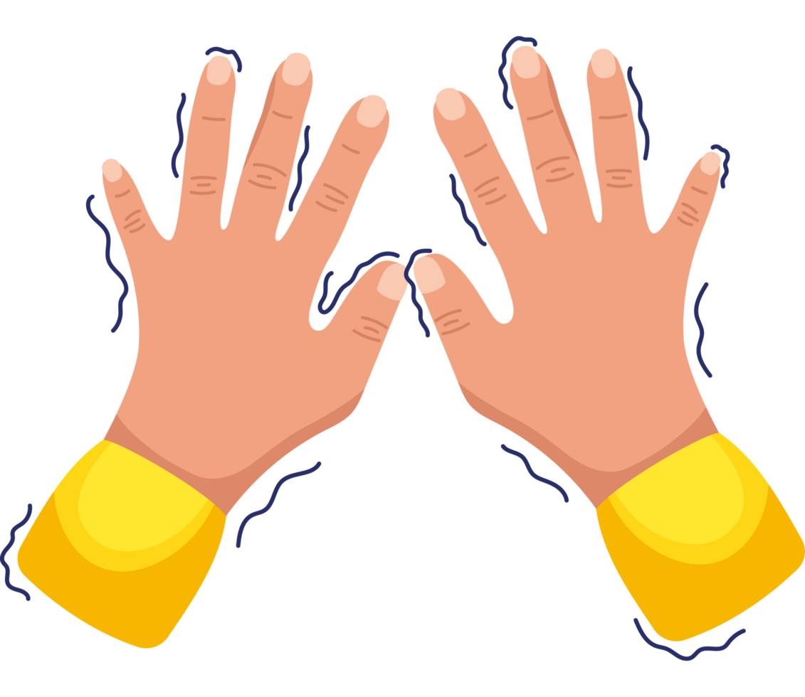 parkinson hand shaking isolated design png