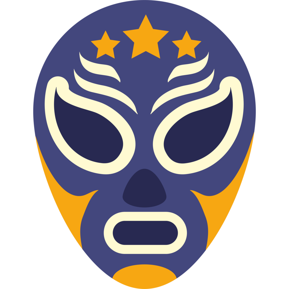 mexican wrestling mask icon isolated png