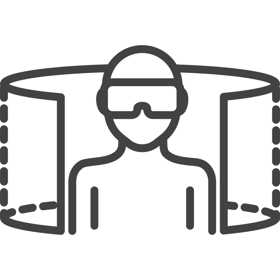 virtual reality overview isolated icon png