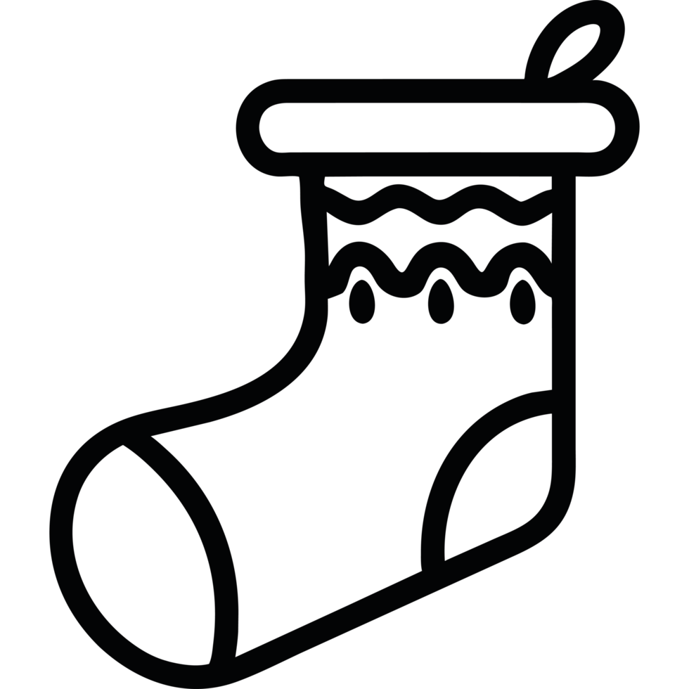 Christmas sock icon isolated png
