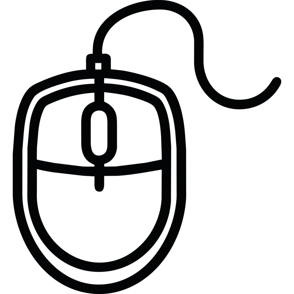 Computer mouse icon isolated png