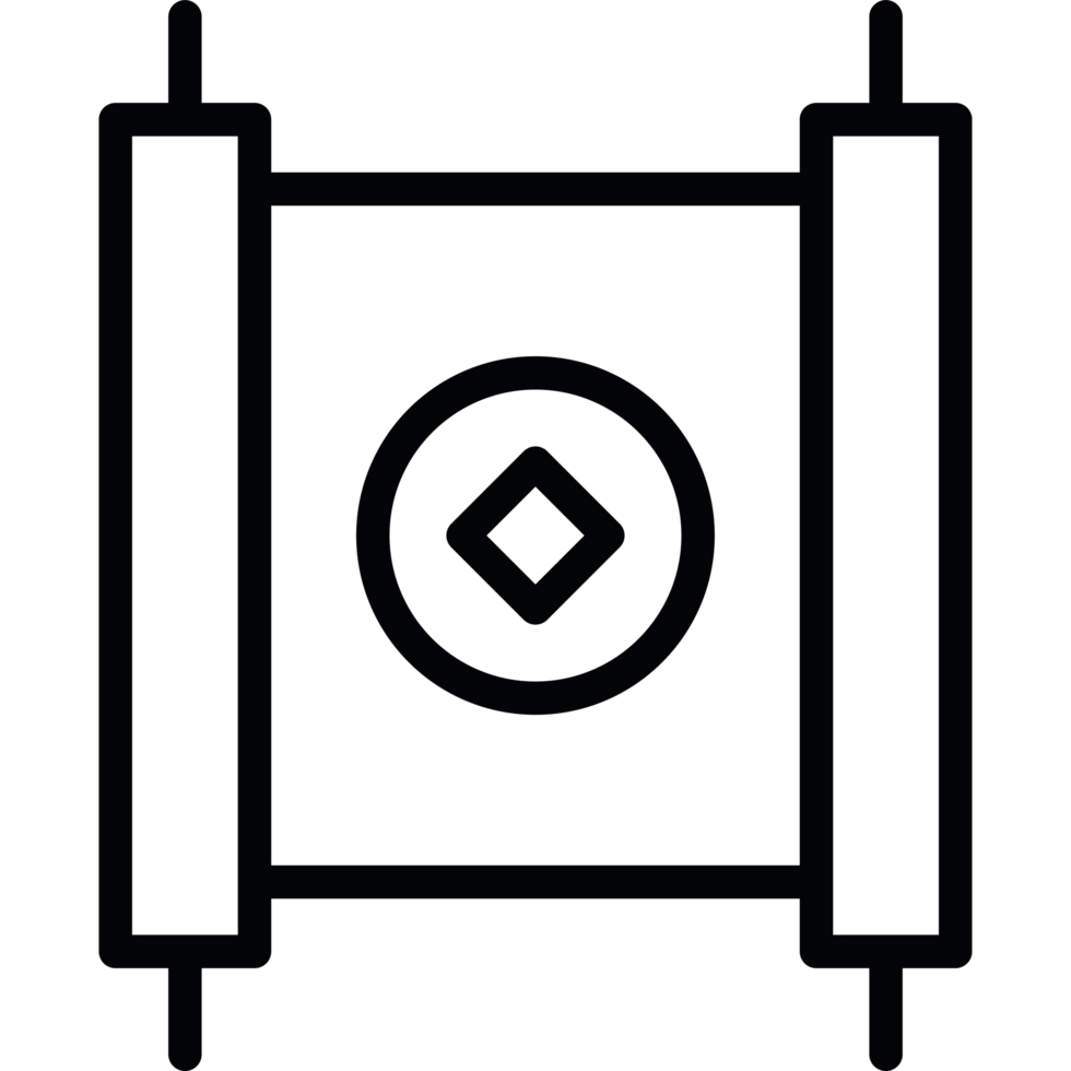 Chinese festive scroll isolated png
