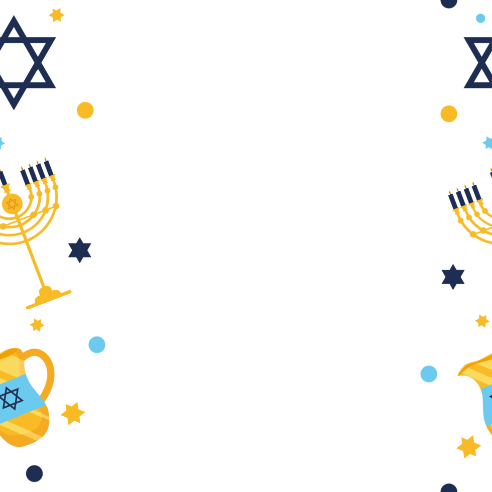 Hanukkah background with menorah and candles icon isolated png