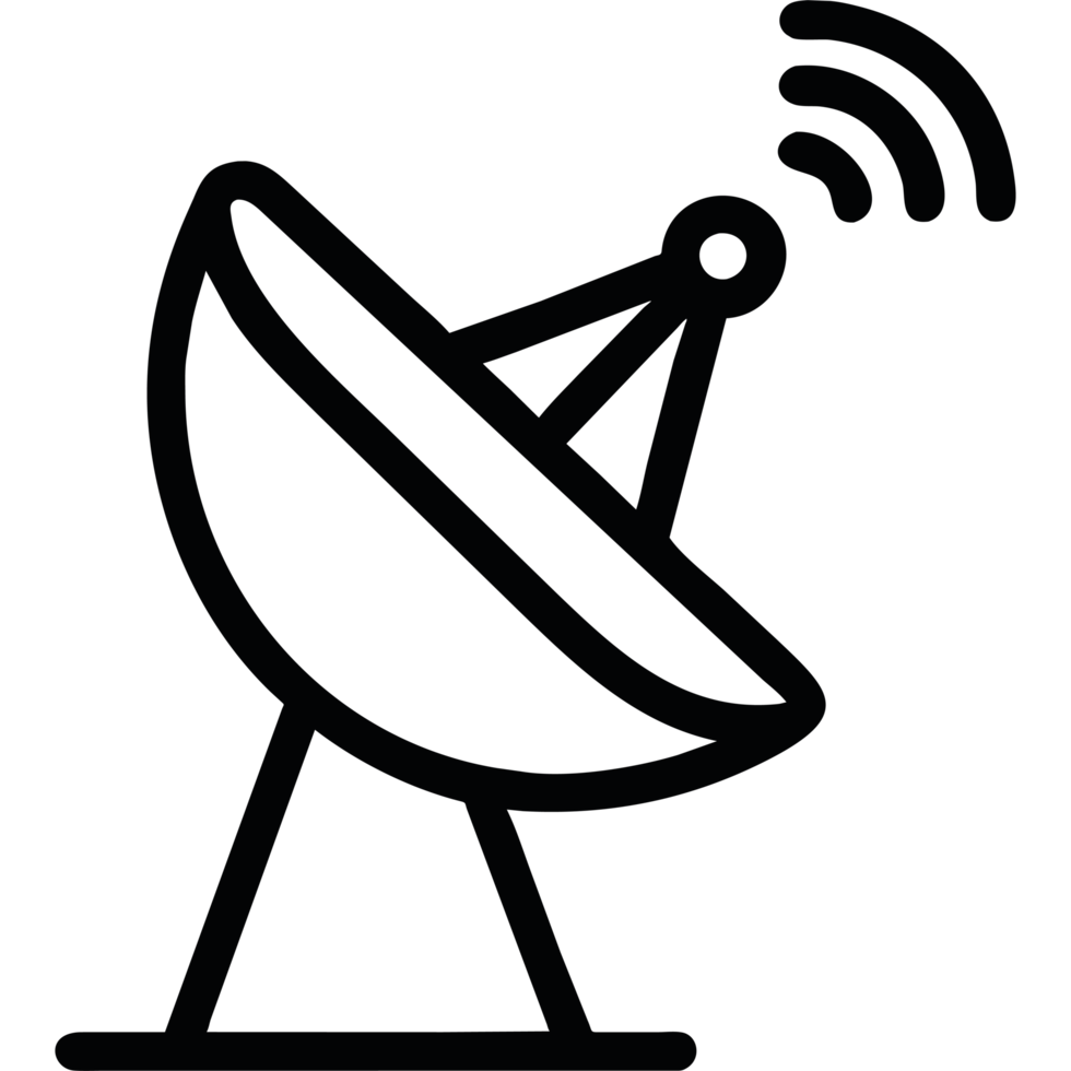 A satellite dish icon isolated png