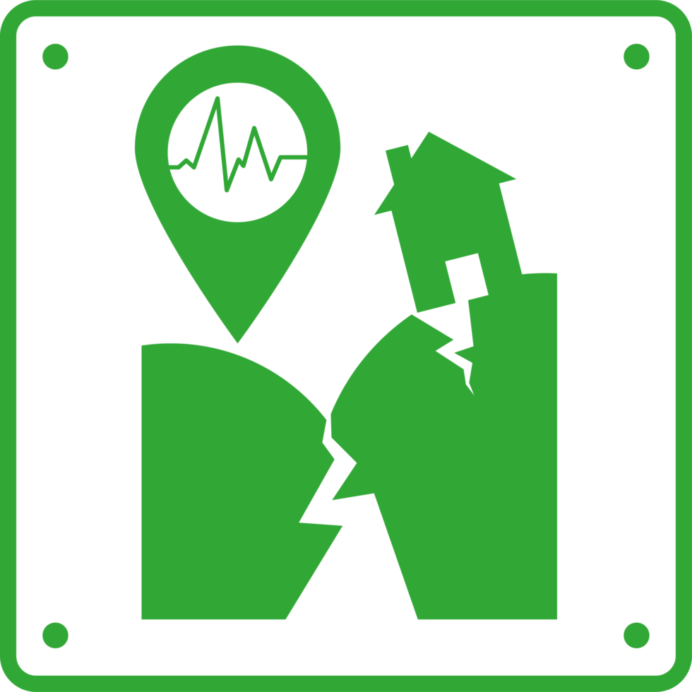 earthquake icon signal of crack in the floor png