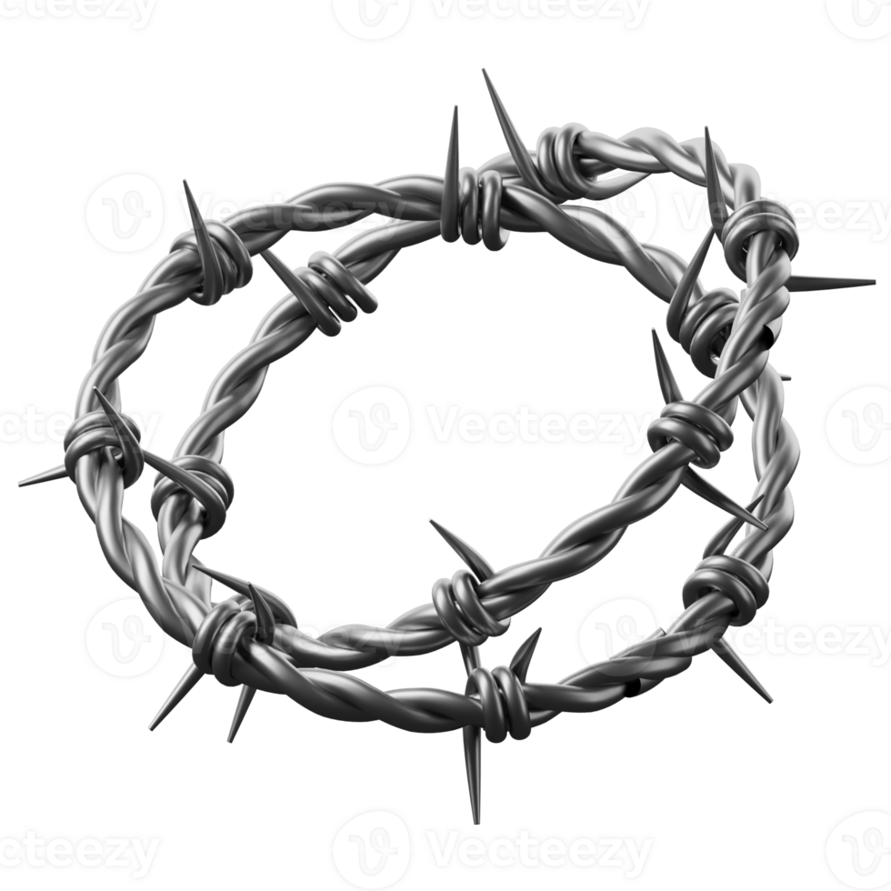 A barbed wire is shown on a black background png