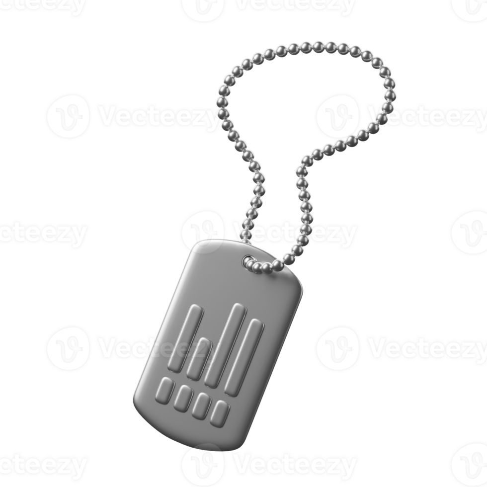 A dog tag with a metal chain on it png