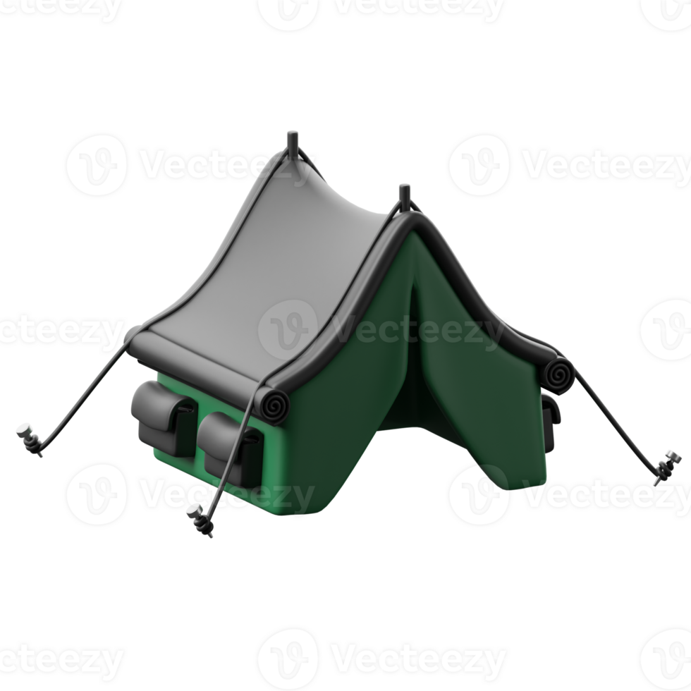 A tent with a green and black color scheme png