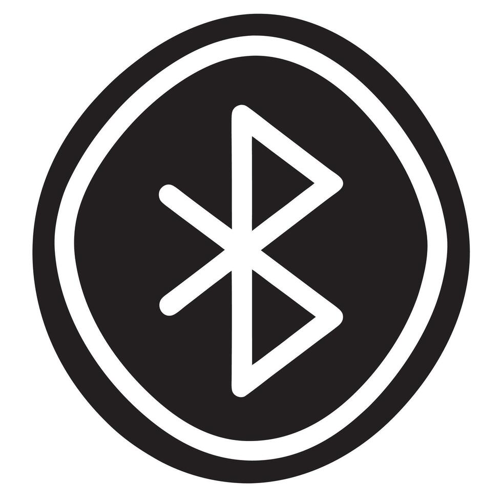 A black and white logo with the word bluetooth vector