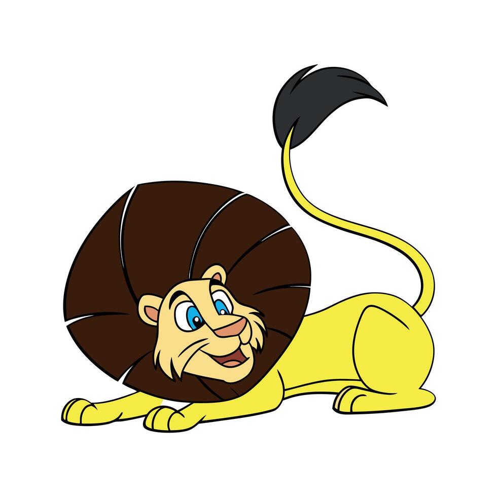 Cute lion illustration vector