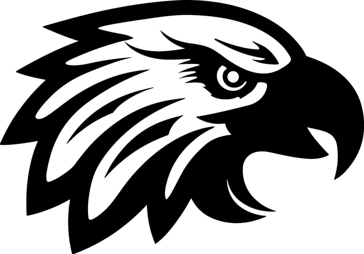 Black and white bald eagle design vector