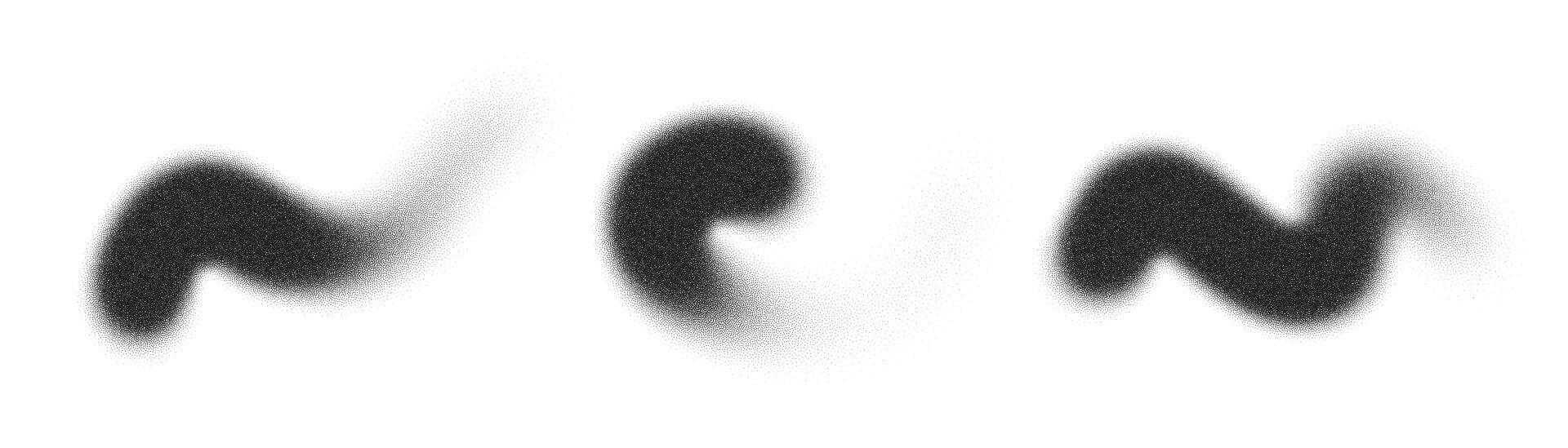 The abstract representation of the noise texture demonstrating monochrome tones and formed spots in a liquid composition with an ethnic noise and blur. vector