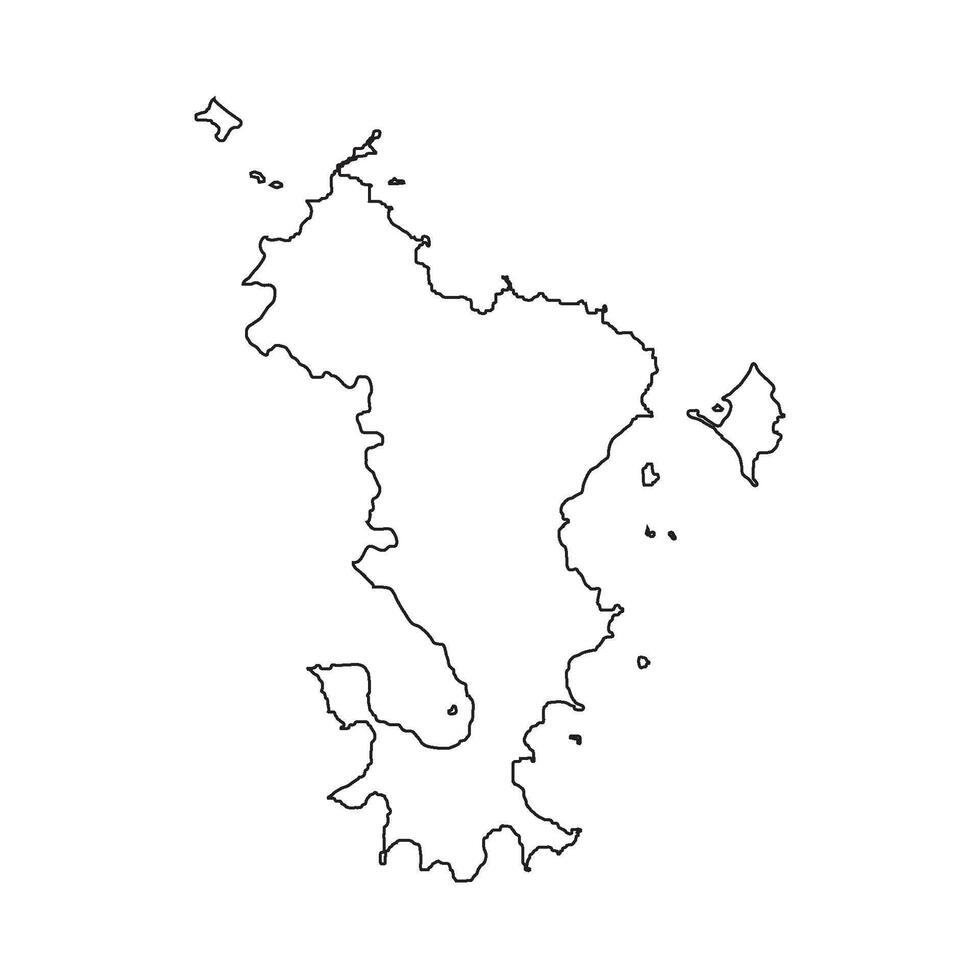 Mayotte Map Icon symbol design vector