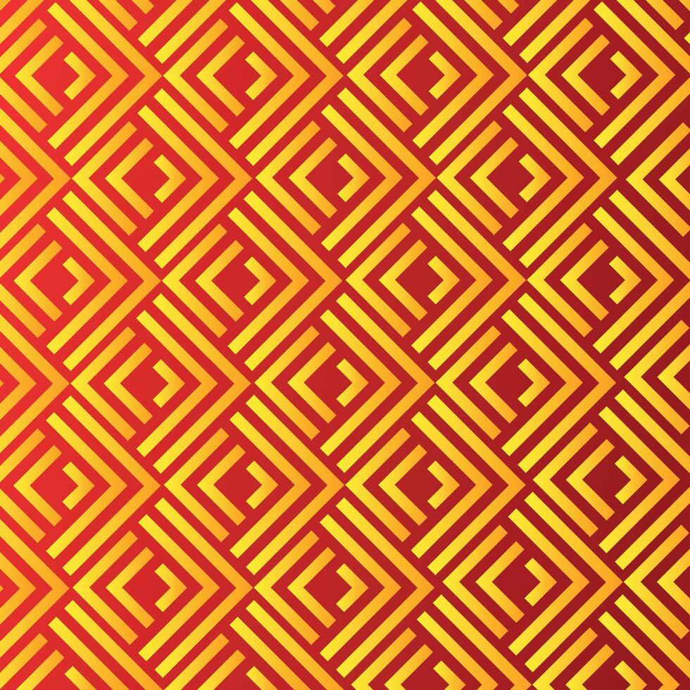 Abstract yellow pattern with red background vector