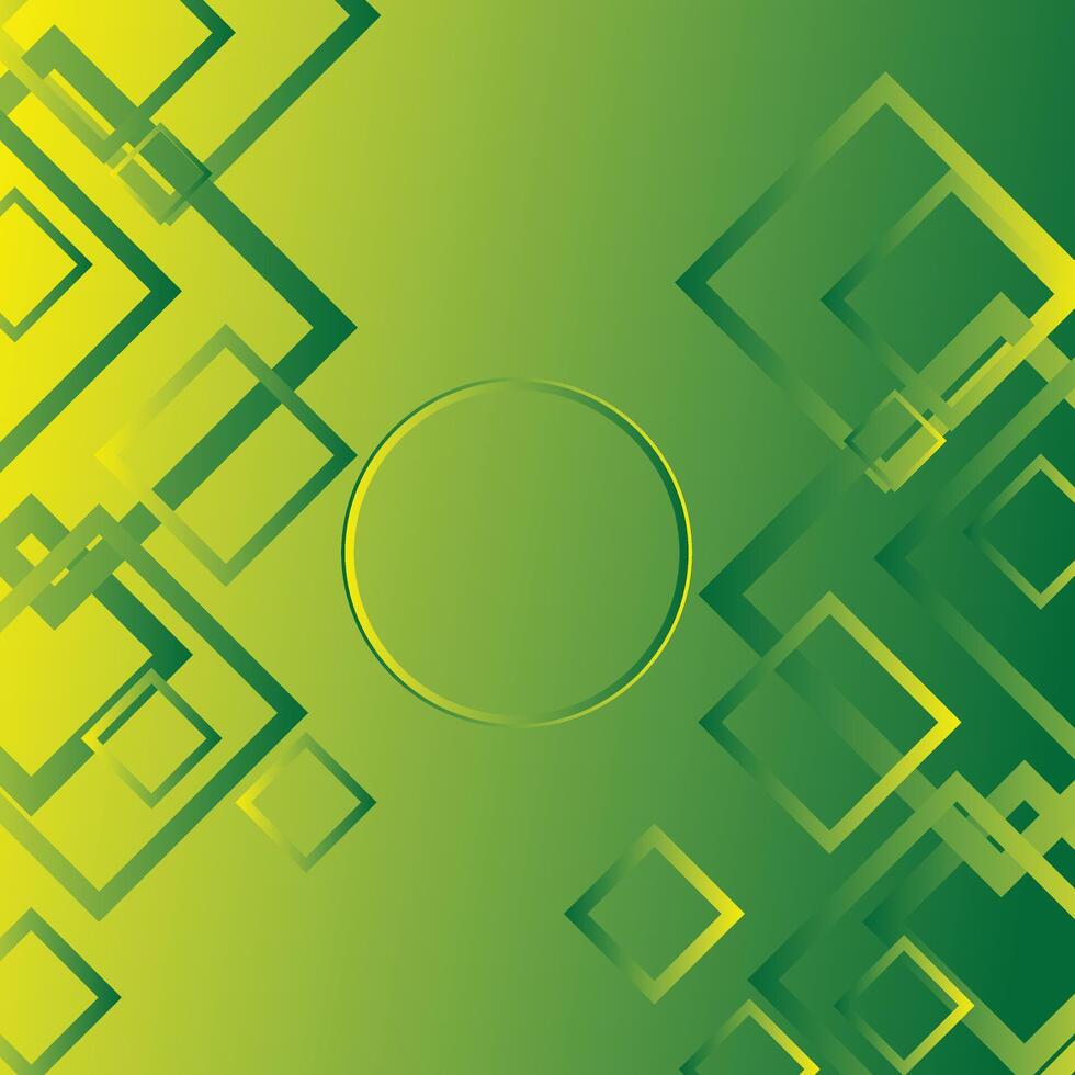 Abstract green gradient papercut geometric background vector