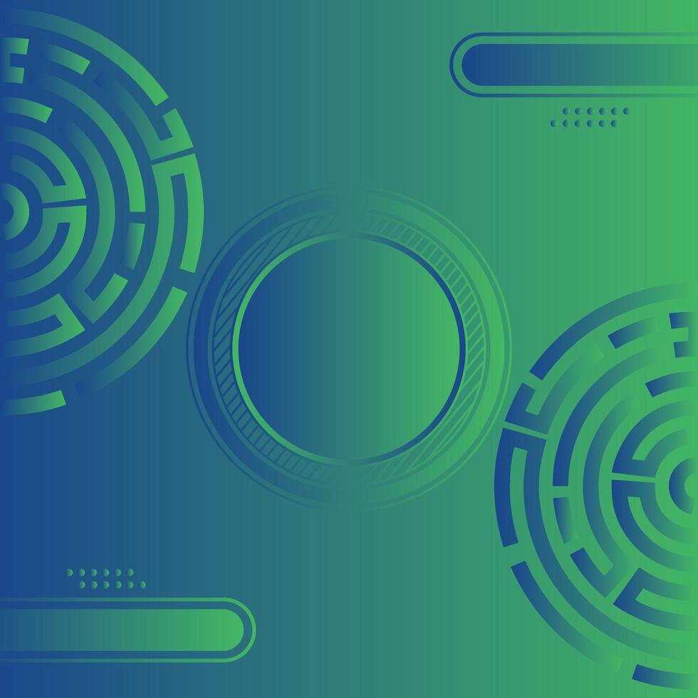 Abstract dark green technology geometric background. Modern futuristic background vector
