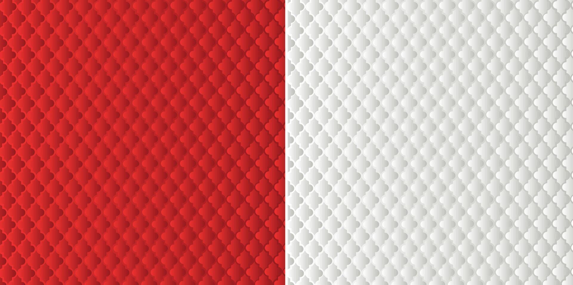 Minimalistic geometric seamless pattern in Scandinavian style. Abstract red and white background vector