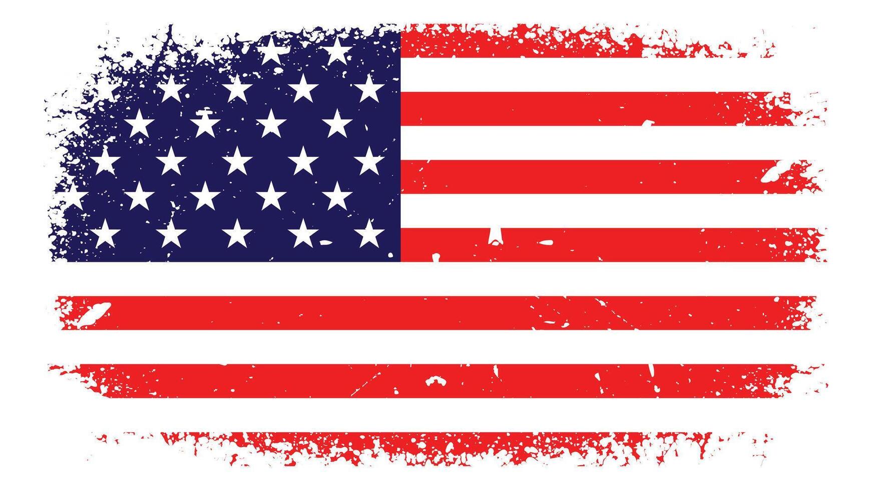 Grunge American flag vector