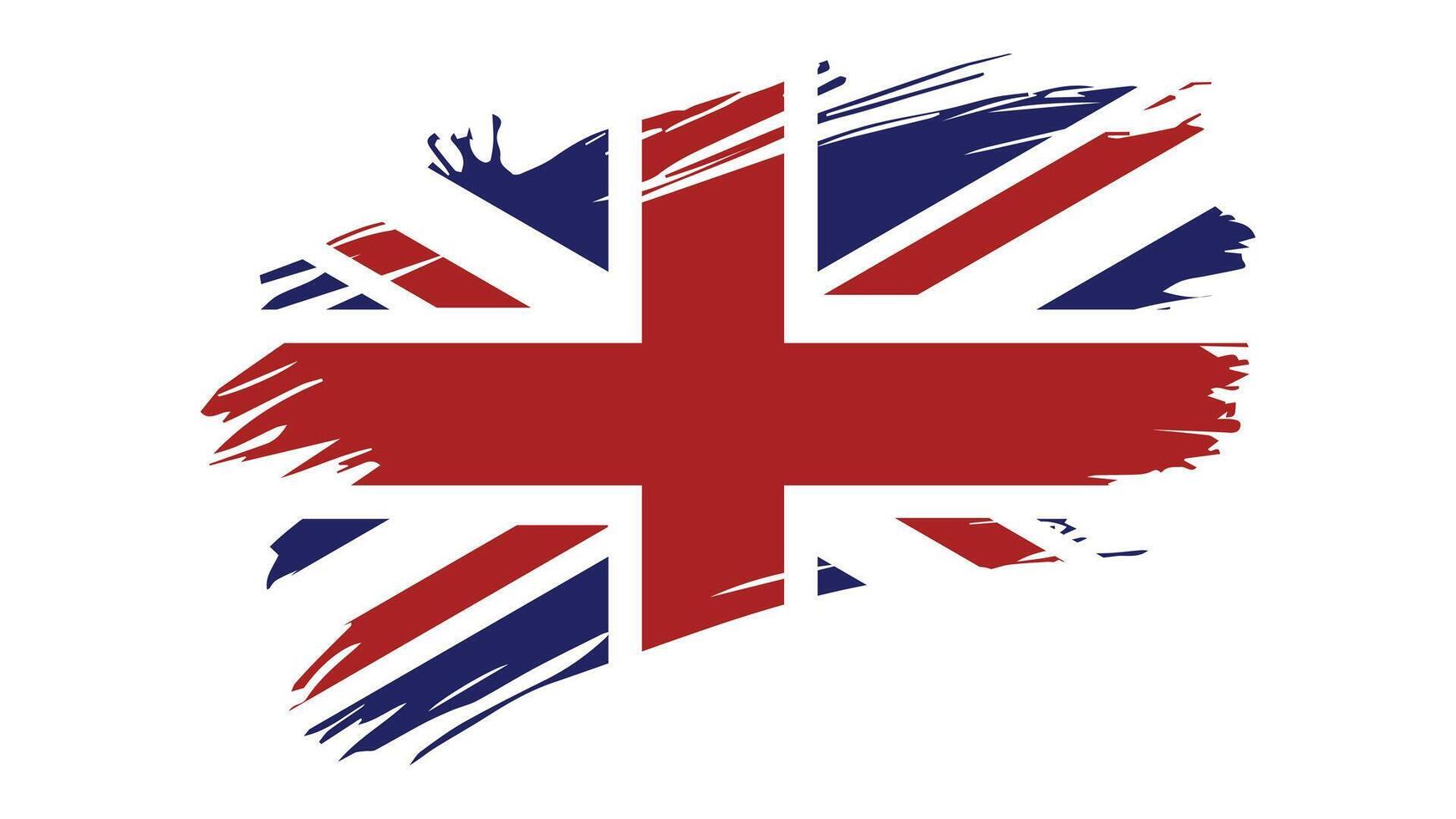 Brush Stroke England Flag Design. vector