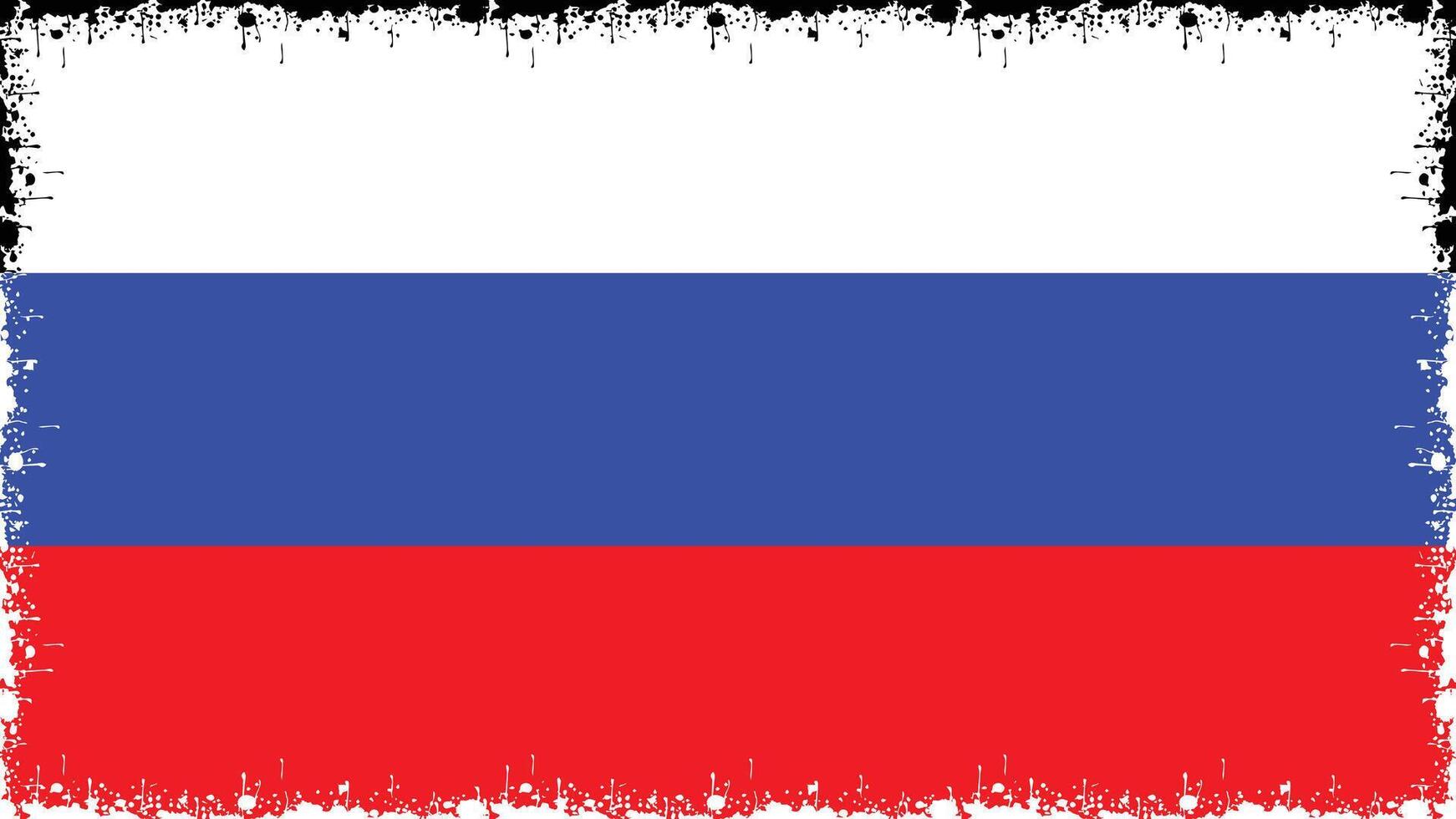 The russian flag in a grunge style vector