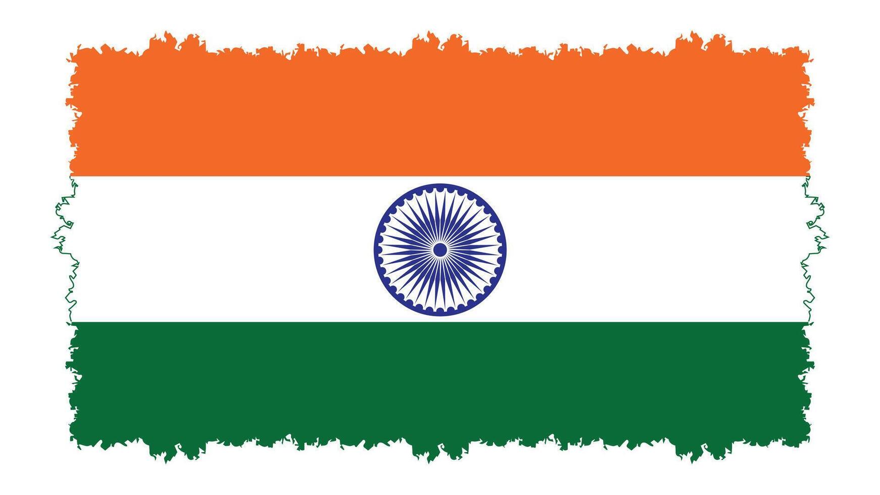 Grunge Indian flag design. vector