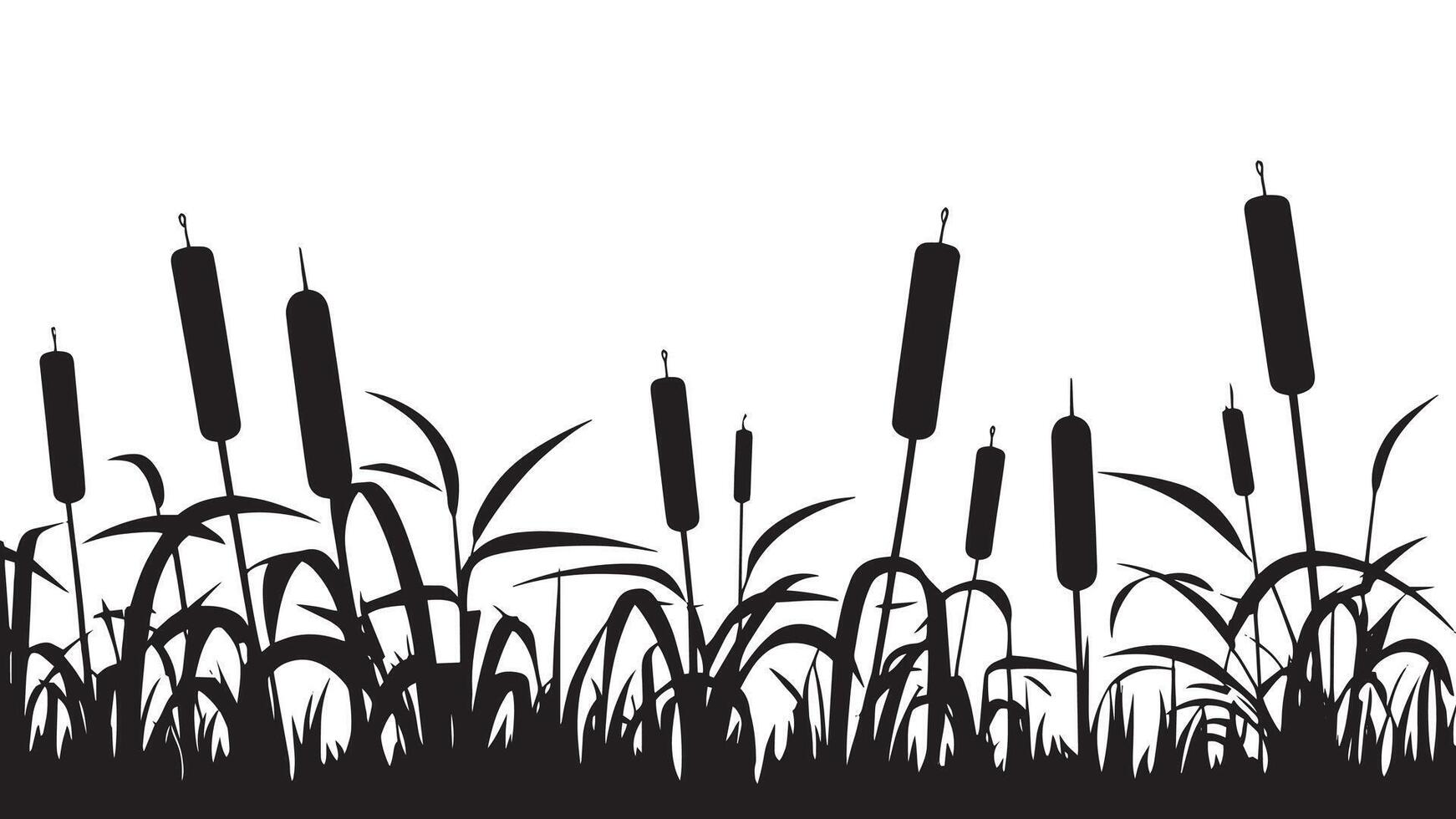 Grass border silhouette collection isolated vector