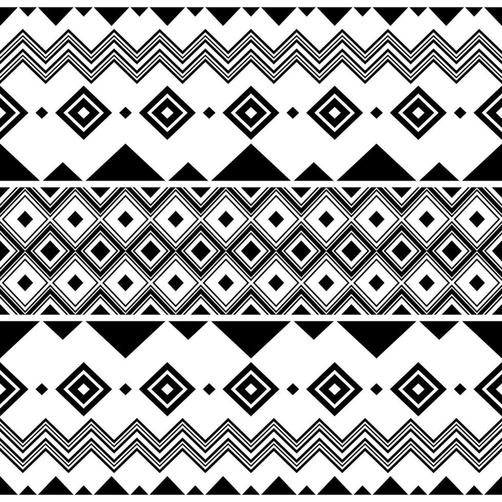 Minimalist Black and White Aztec-Inspired Geometric Design vector