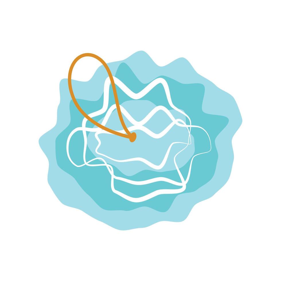 The blue puff shower tool kit vector