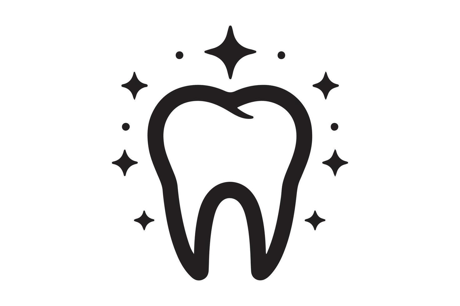 tooth icon illustration with white background vector