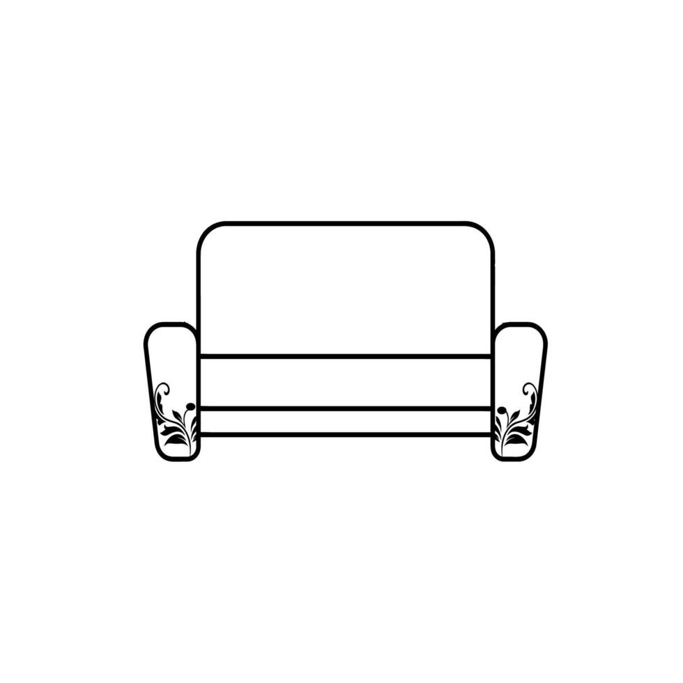 popular floral sofa art vector