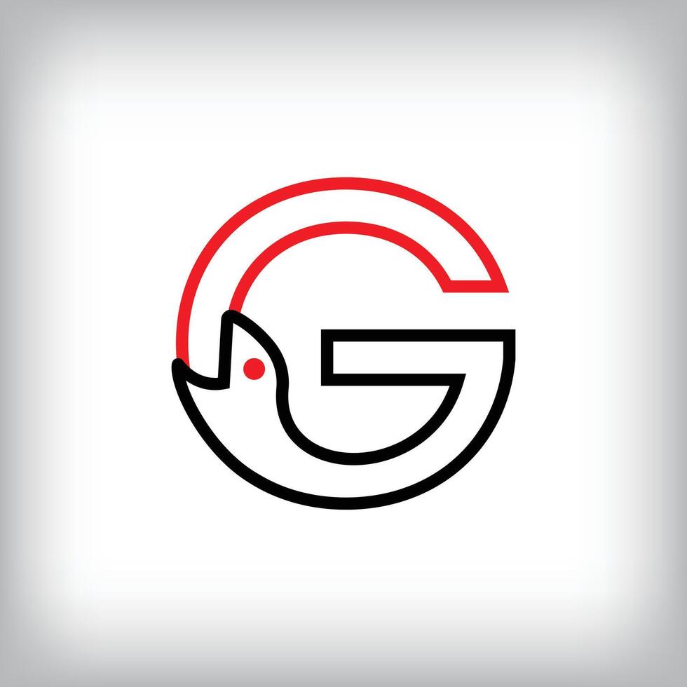Ouroboros infinity letter G logo design. Self-eating snake linear design for companies. Traditional reptile template vector
